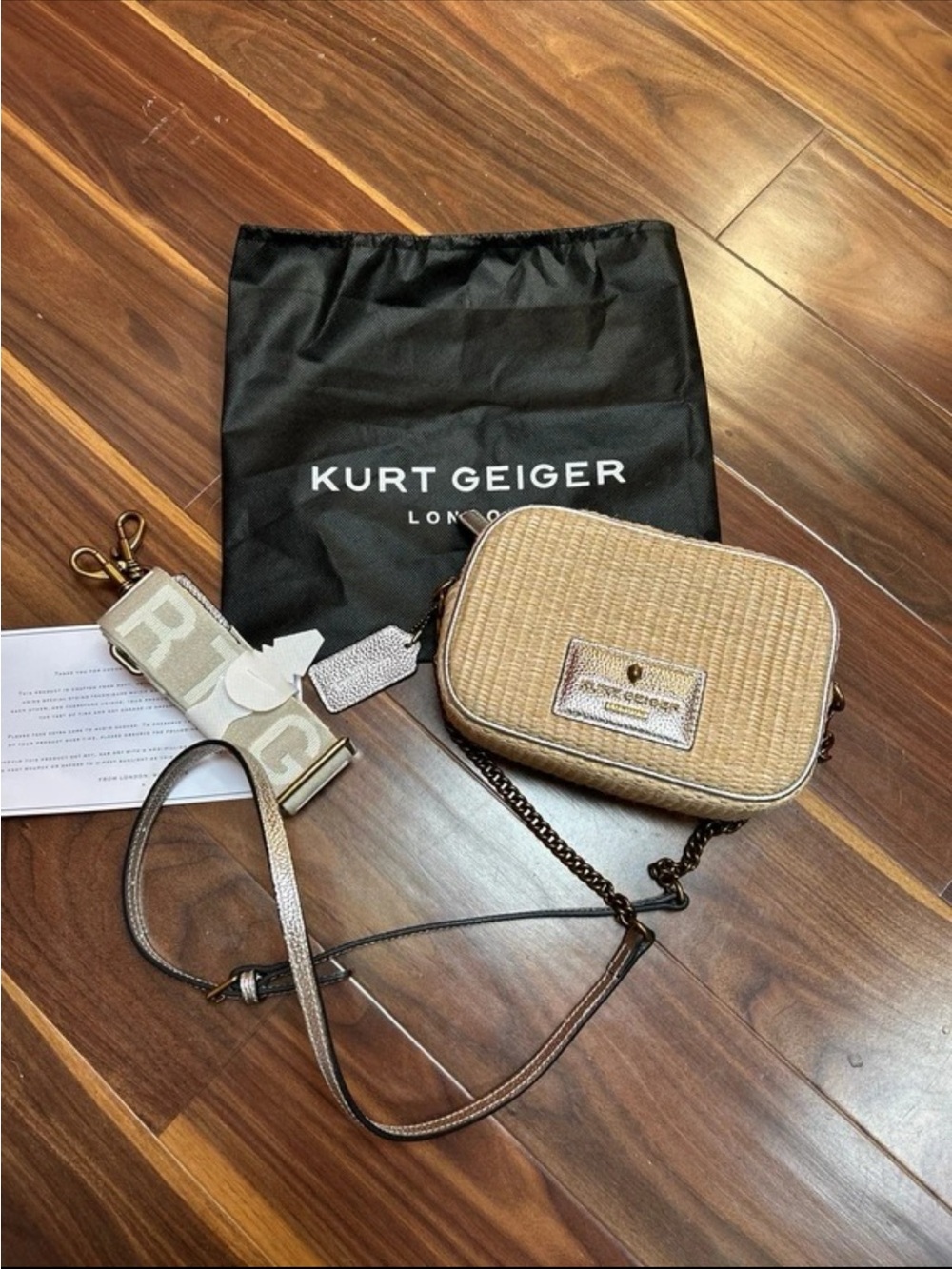 KURT GEIGER WOVEN CROSSBODY BAG